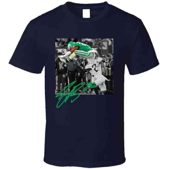 Saquon Barkley Backwards Hurdle Philadelphia Shirt (Read Description) - Picture 2 of 4